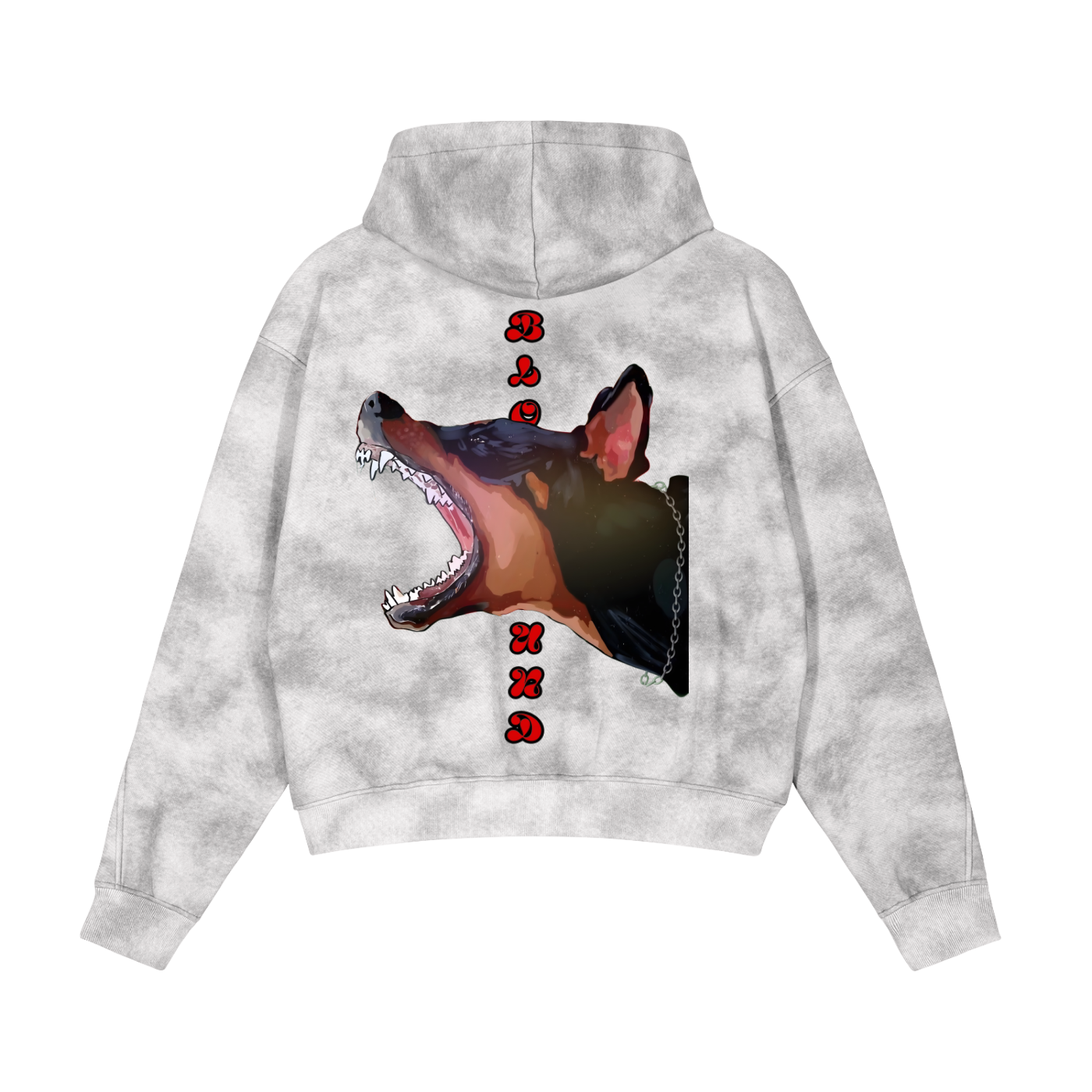 Dirty Washed Zip-Up Fleece Hoodie