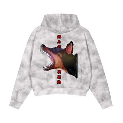 Dirty Washed Zip-Up Fleece Hoodie